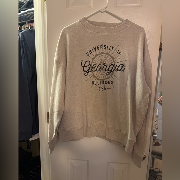 Champion Tops - UGA Womens Champion Sweatshirt beige Heather XL